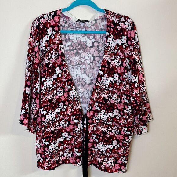 Style & Co Cardigan Sweater Floral Print Size 3X - Picture 6 of 7